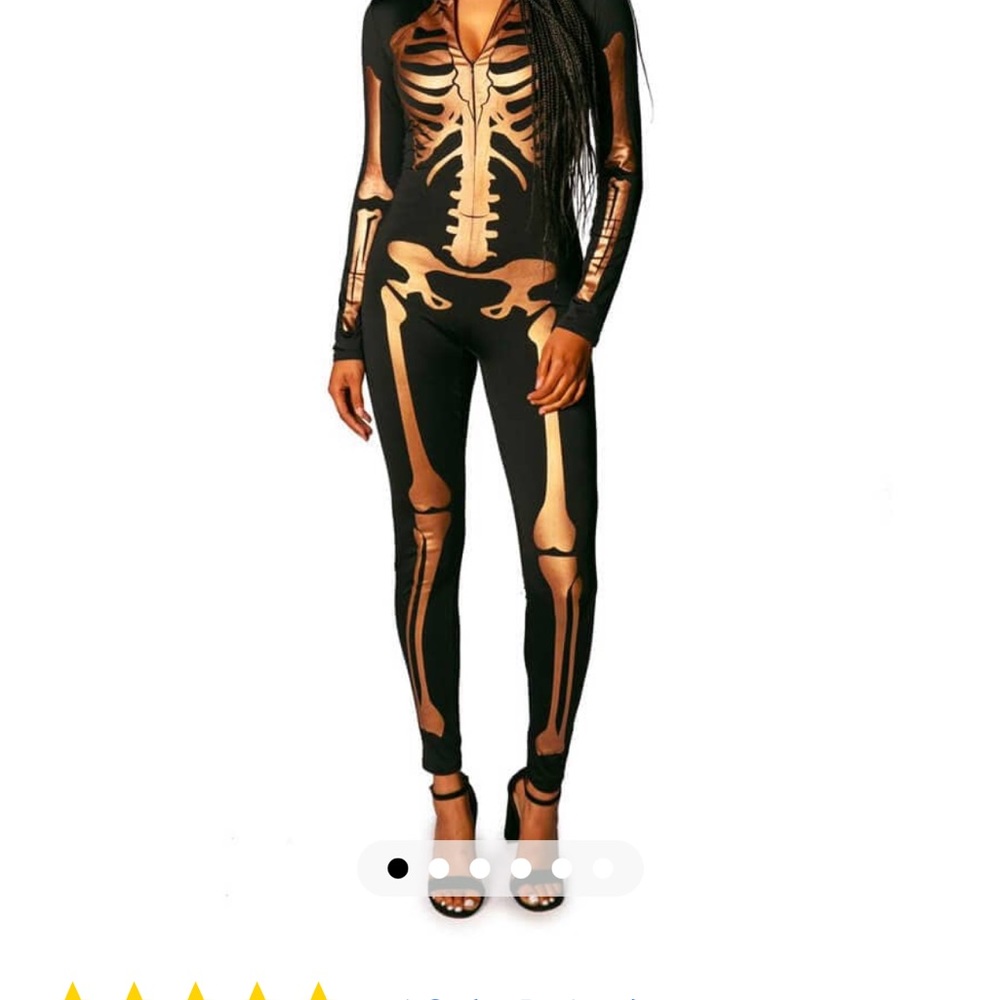 Size small Gold Skeleton costume